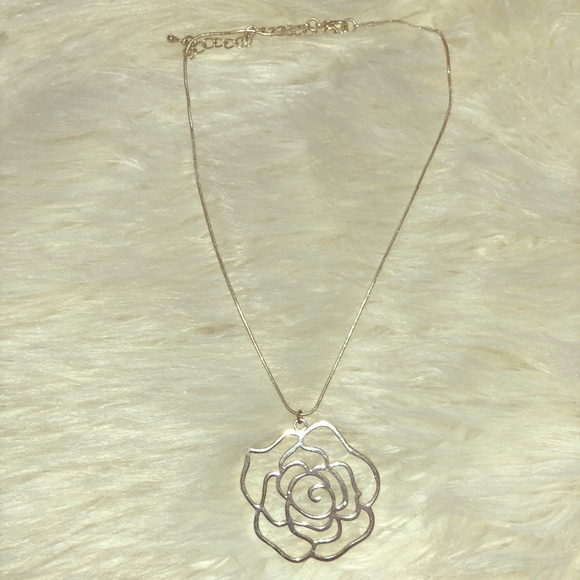 The Limited Jewelry - Sterling Silver Rose Necklace